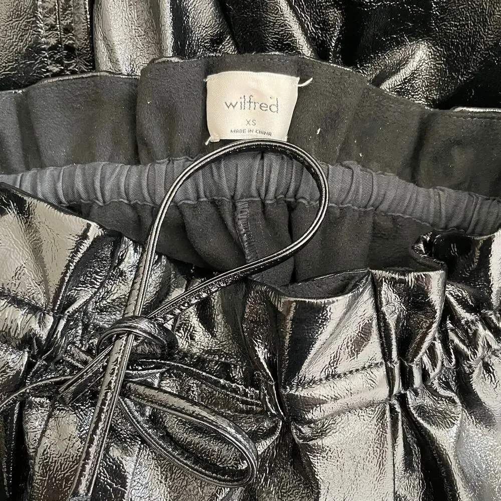 Aritzia Wilfred Jive Black Patent Pants XS - Picture 5 of 7